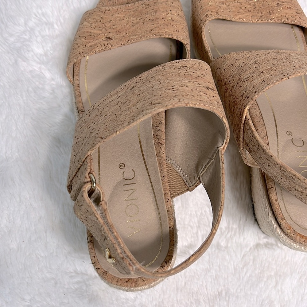 Vionic Brooke Cork Slingback Espadrille Wedge Sandal size 7 - Picture 4 of 14